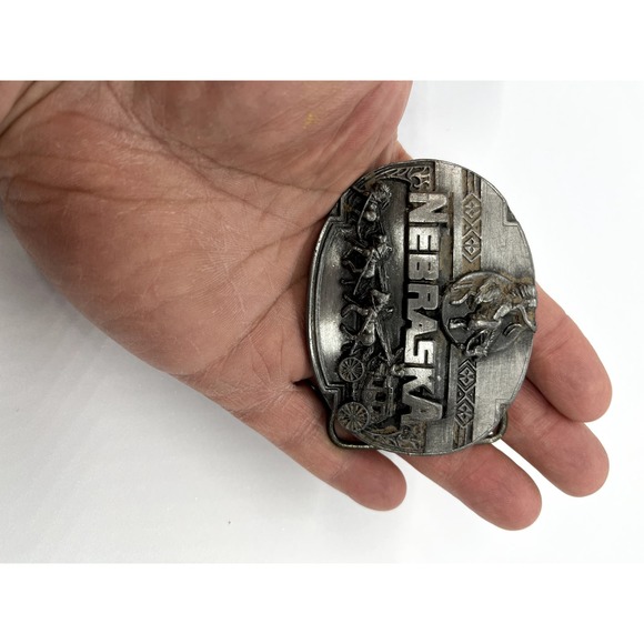 Nebraska State Belt Buckle Stagecoach Siskiyou Co. 1989 - Picture 3 of 6